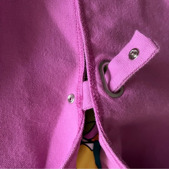 EUC David Meister lavender cotton blazer w/colorful Silk lining & snap closure - Picture 7 of 12